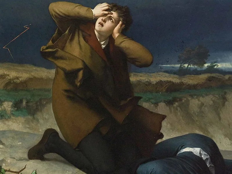 1830-Ferdinand Pauwels - L'amico di Lutero colpito da un fulmine